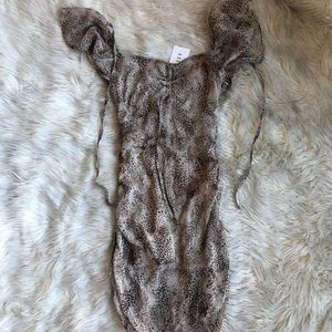 LIONESS sexy slip snakeskin dress